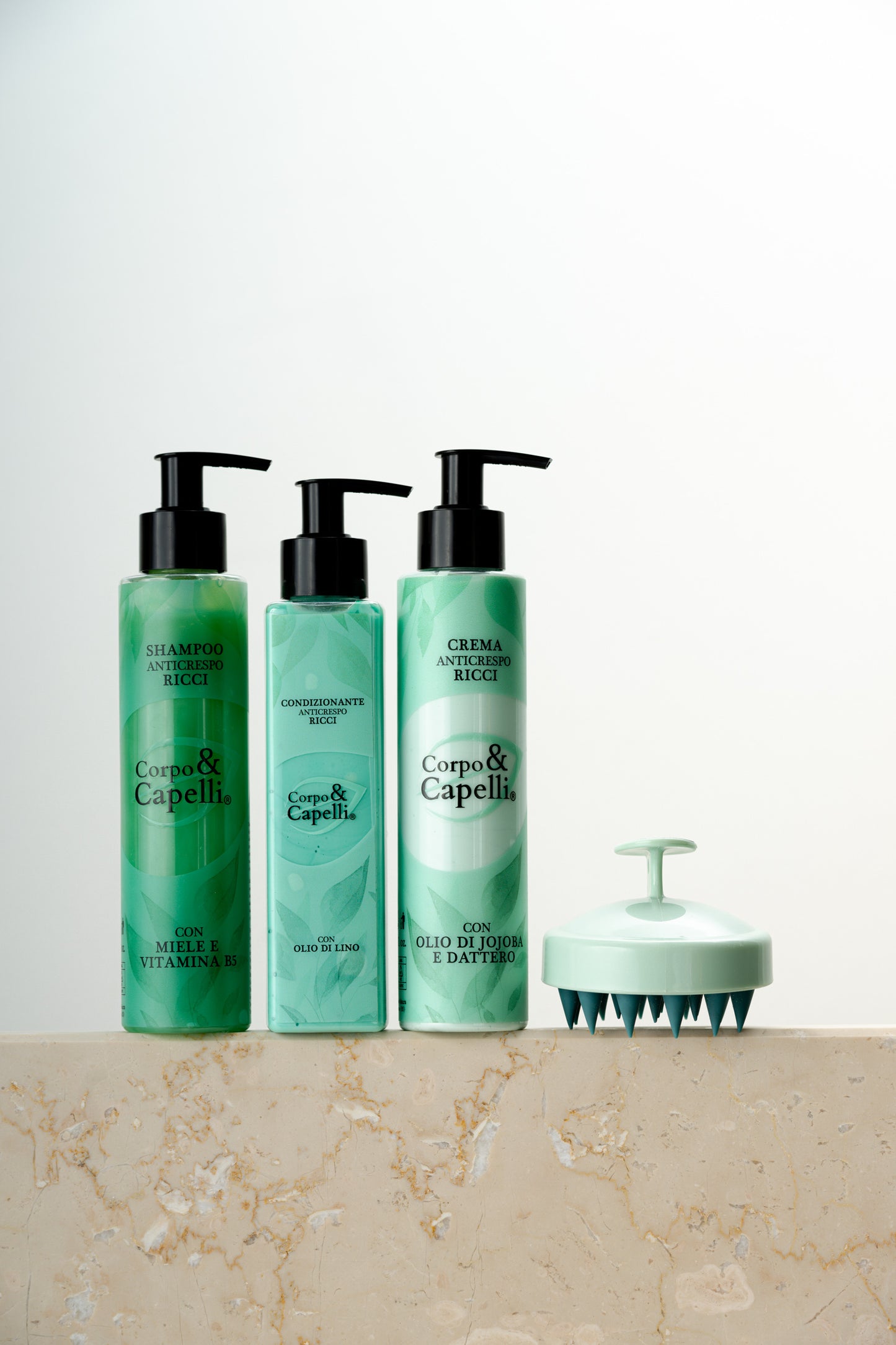 Kit shampoo, condizionante e crema anticrespo