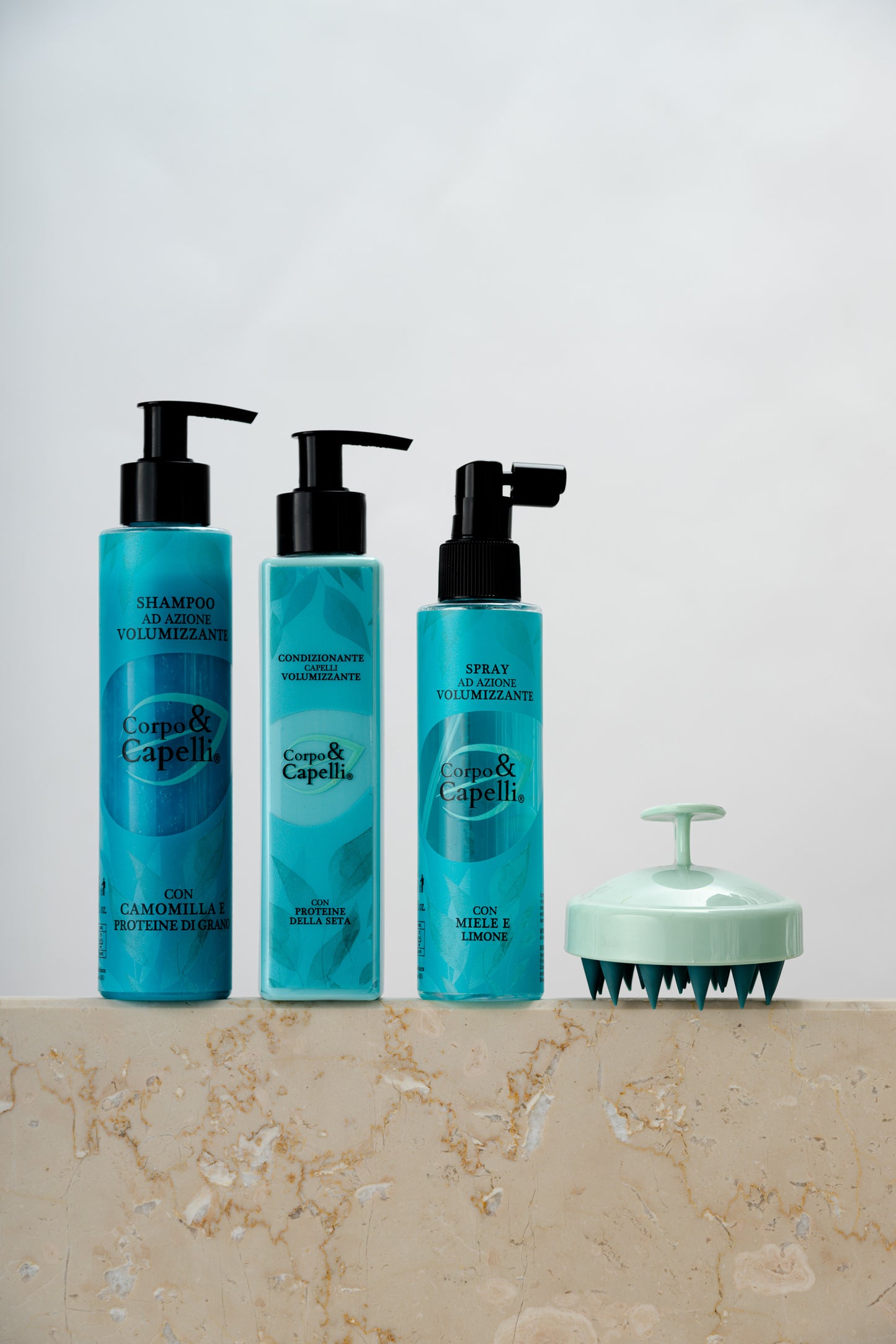 Kit shampoo, condizionante e spray linea volume